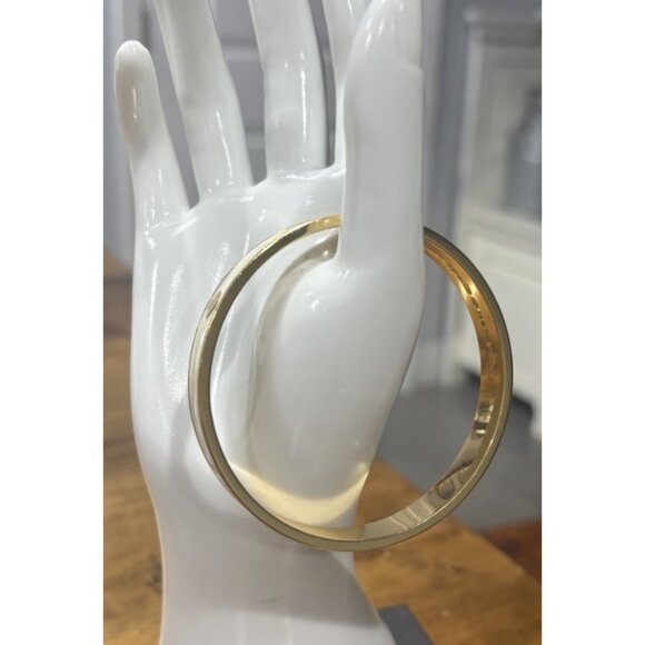 Kate Spade - Off White and Gold Enamel Bangle Bracelet - Gold Spade Beautiful - Picture 3 of 4